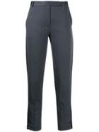 Styland Cropped Slim-fit Trousers - Grey