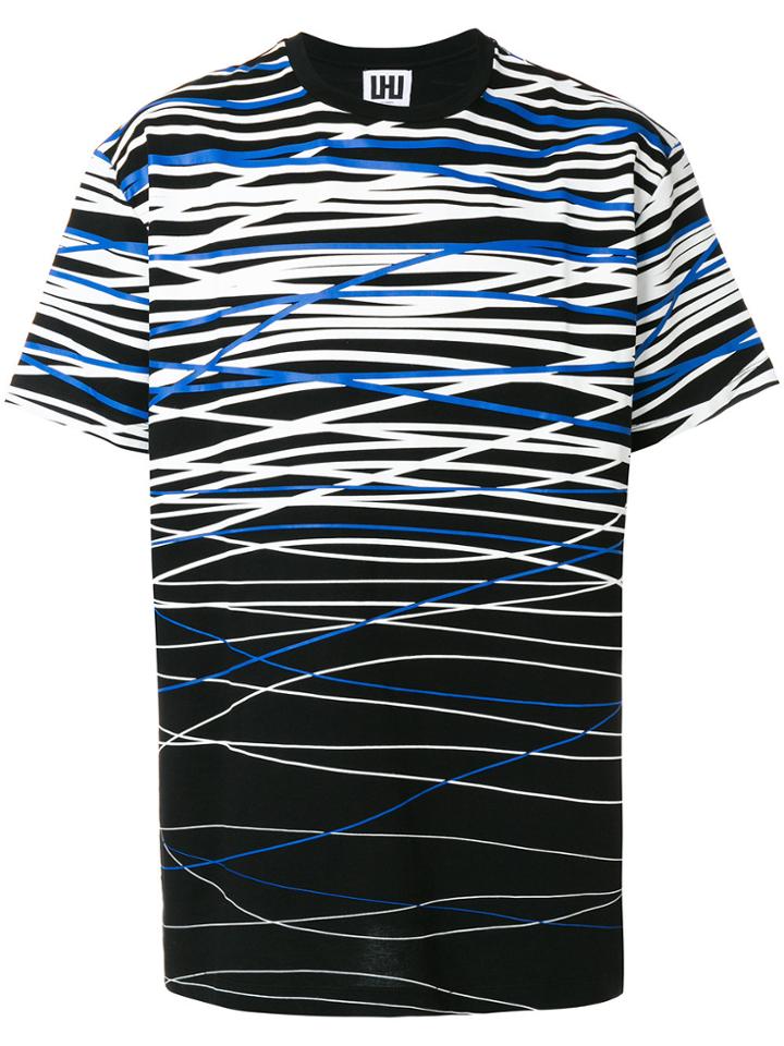 Les Hommes Urban Degradé Print T-shirt - Black