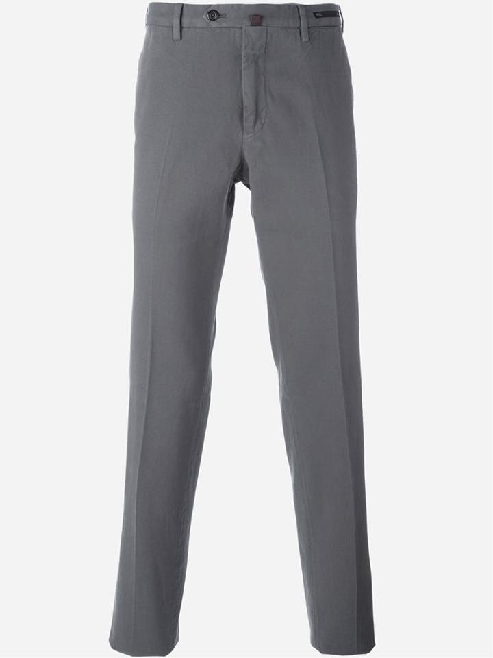 Pt01 Straight Leg Trousers, Men's, Size: 48, Grey, Cotton/cashmere