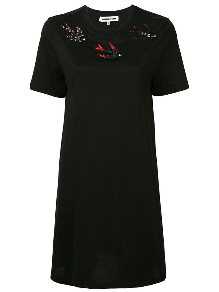 Mcq Alexander Mcqueen Swallow Short Dress - Black