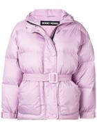 Ienki Ienki Belted Puffer Jacket - Pink & Purple