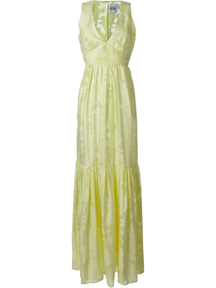 Si-jay Flower Devoré Dress