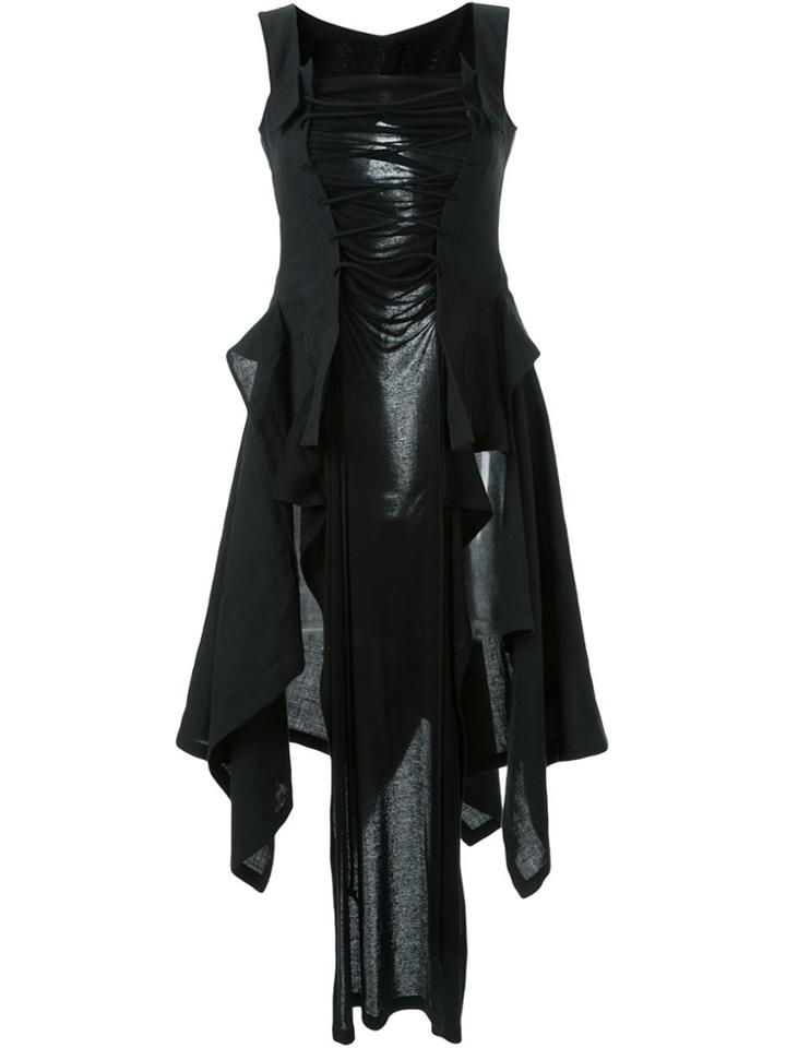 Yohji Yamamoto Corseted Deconstructed Dress - Black