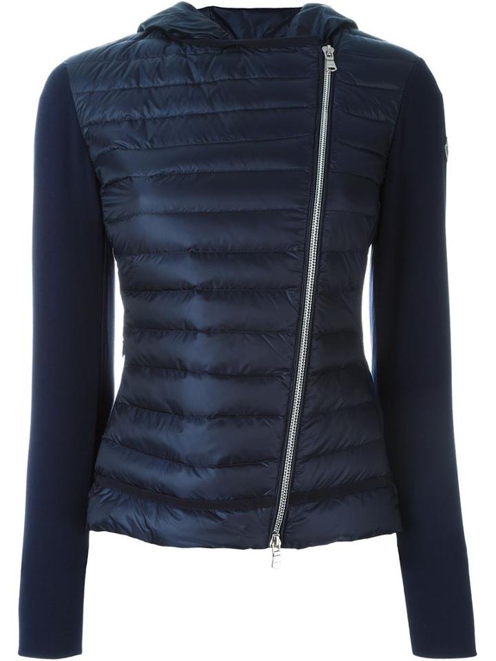 Moncler Hooded Puffer Jacket, Women's, Size: L, Blue, Polyamide/feather Down