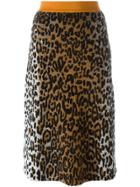 Stella Mccartney Cheetah Print Jacquard Skirt - Brown