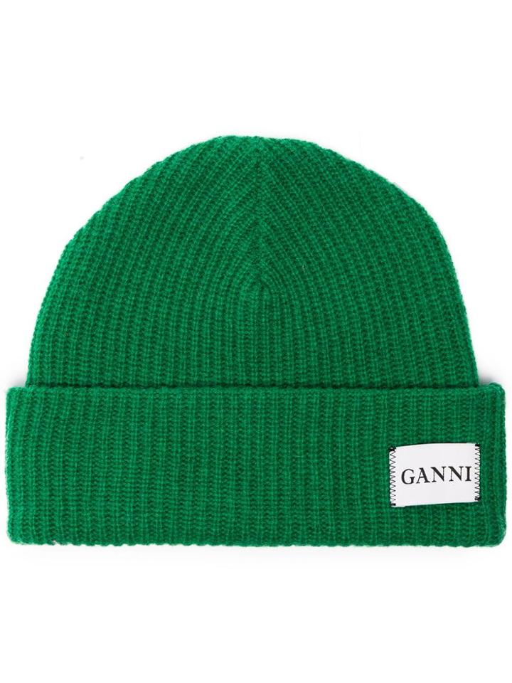 Ganni Gnni Grn Knit Hat - Green