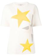 Stella Mccartney Short Sleeved Star Sweatshirt, Women's, Size: 38, Nude/neutrals, Cotton/polyamide
