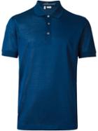 Brioni Classic Polo Shirt, Men's, Size: M, Blue, Cotton/silk