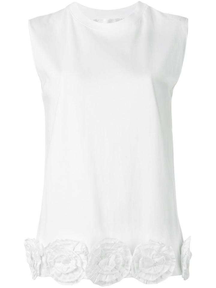 Victoria Victoria Beckham 'roses' Embellished Sleeveless T-shirt