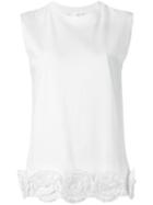 Victoria Victoria Beckham 'roses' Embellished Sleeveless T-shirt