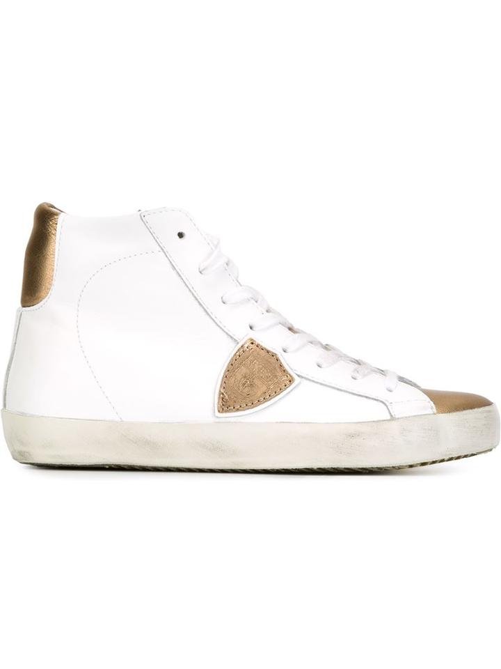 Philippe Model Metallic Detail Hi-top Sneakers