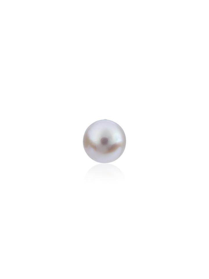 Yvonne Léon White Gold Pearl Stud - Metallic