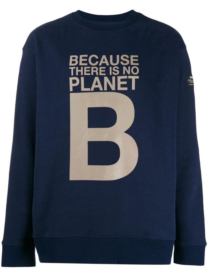 Ecoalf Slogan Print Sweatshirt - Blue