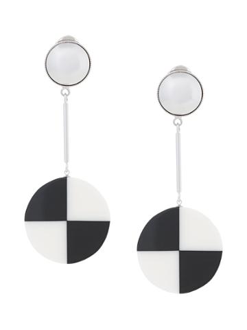 Bijou R.i Contrast Pendulum Fine Earrings - Metallic