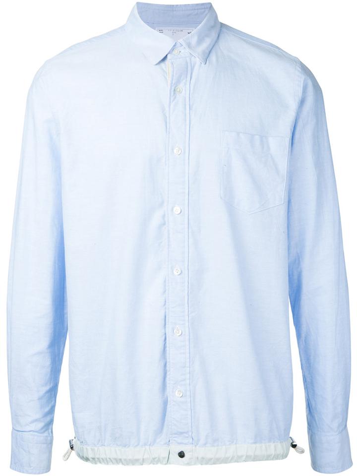 Sacai - Drawstring Waist Shirt - Men - Cotton - 2, Blue, Cotton