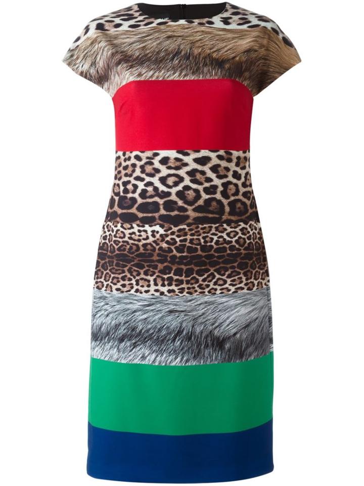 Boutique Moschino Fur Effect Shift Dress