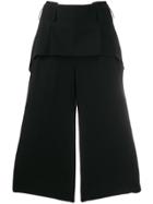 Comme Des Garçons Cropped Palazzo Pants - Black