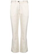 Fay Mid Rise Cropped Trousers - Neutrals