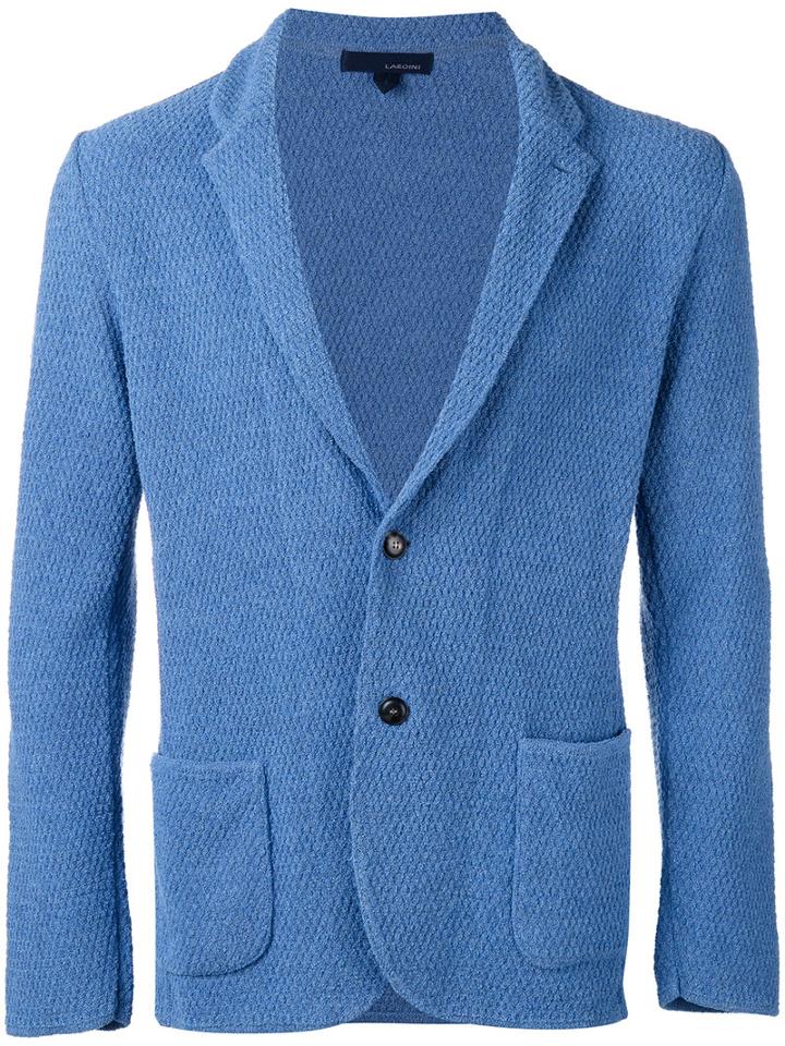 Lardini - Textured Two-button Blazer - Men - Cotton/polyamide - L, Blue, Cotton/polyamide
