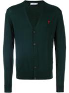Ami Alexandre Mattiussi Ami De Coeur Cardigan, Men's, Size: Xl, Green, Merino