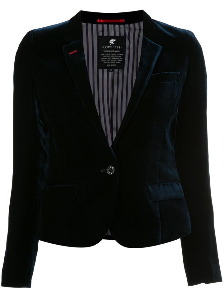 Loveless Velvet Blazer - Blue
