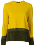 Luisa Cerano - Two Tone Sweater - Women - Polyester/viscose - 42, Yellow/orange, Polyester/viscose