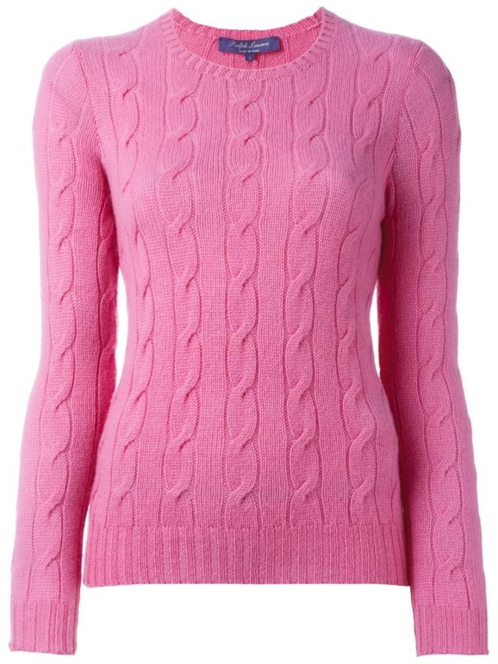 Ralph Lauren Crew Neck Jumper, Women's, Size: Small, Pink/purple, Nylon/cashmere