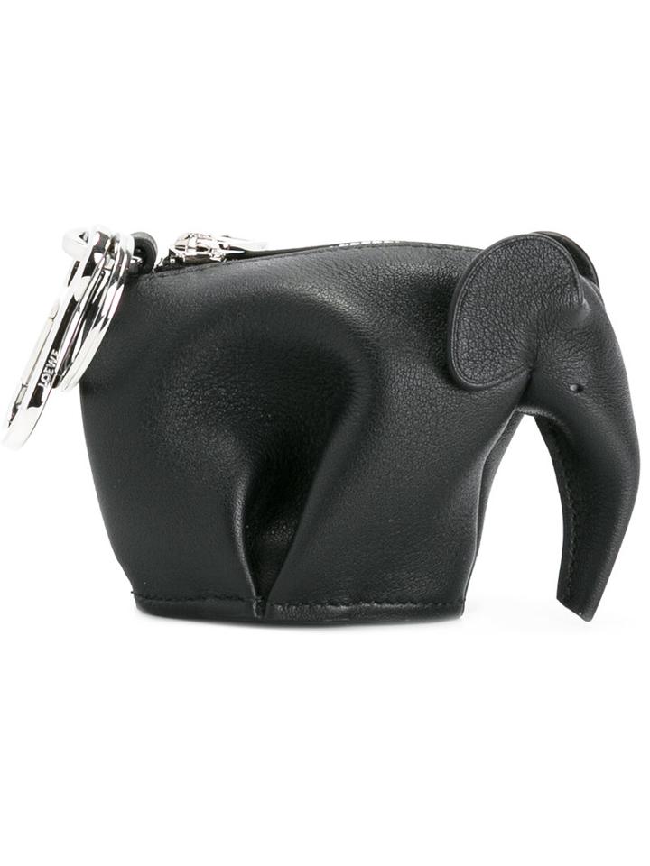 Loewe Elephant Purse, Women's, Black, Leather