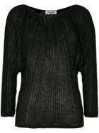 Snobby Sheep Ribbed Knit Sweater - Black