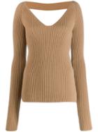 Nº21 Open Back Knitted Sweater - Neutrals