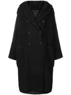 Yohji Yamamoto Oversized Double-breasted Coat - Black