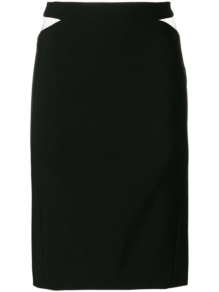 Mugler Mesh Cut-out Skirt - Black