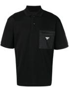 Prada Technical Pocket Polo Shirt - Black