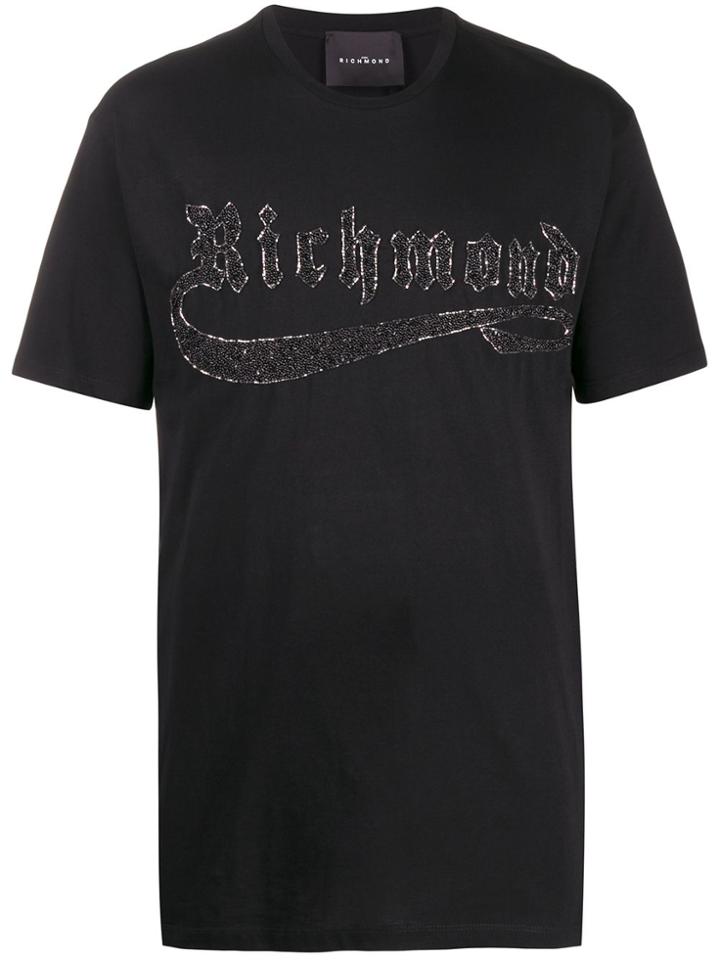 John Richmond Staircase Beaded T-shirt - Black