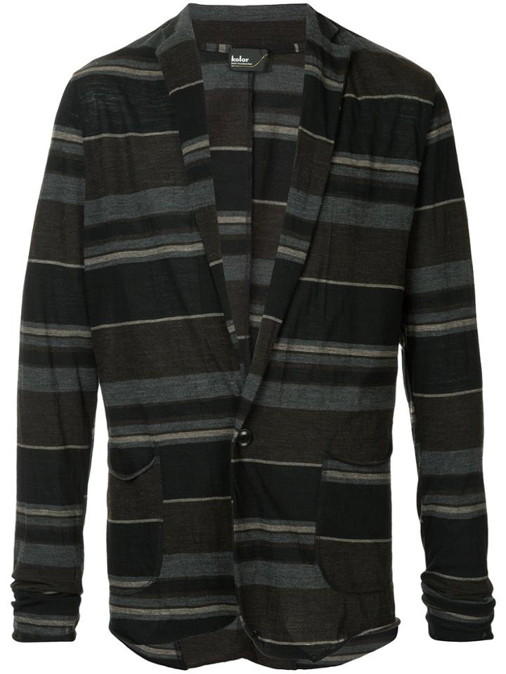 Kolor Casual Striped Blazer - Black