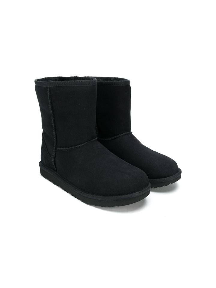 Ugg Australia Kids Teen Fur Lined Boots - Black