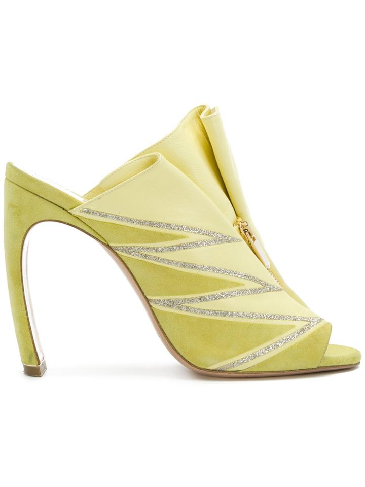 Nicholas Kirkwood Kristen Mules - Yellow & Orange