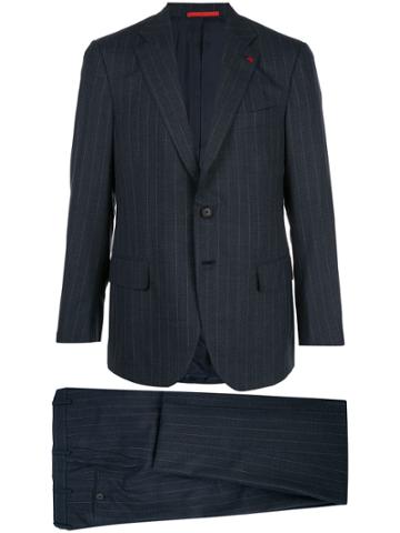 Isaia Pinstripe Blazer Suit - Blue