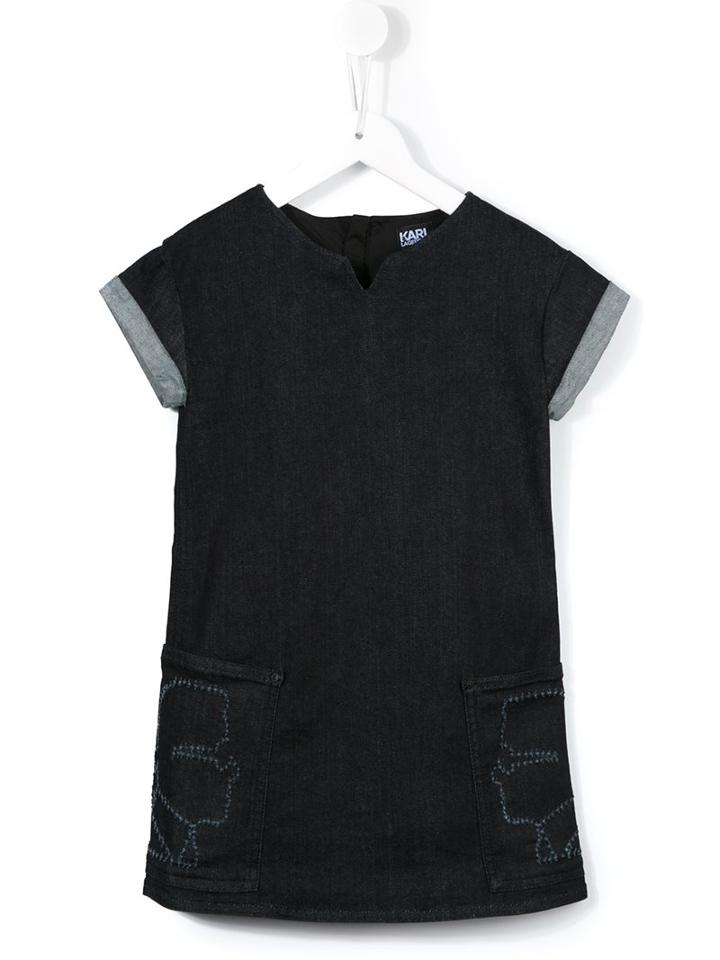 Karl Lagerfeld Kids 'wild Block' Denim Dress, Girl's, Size: 12 Yrs, Blue