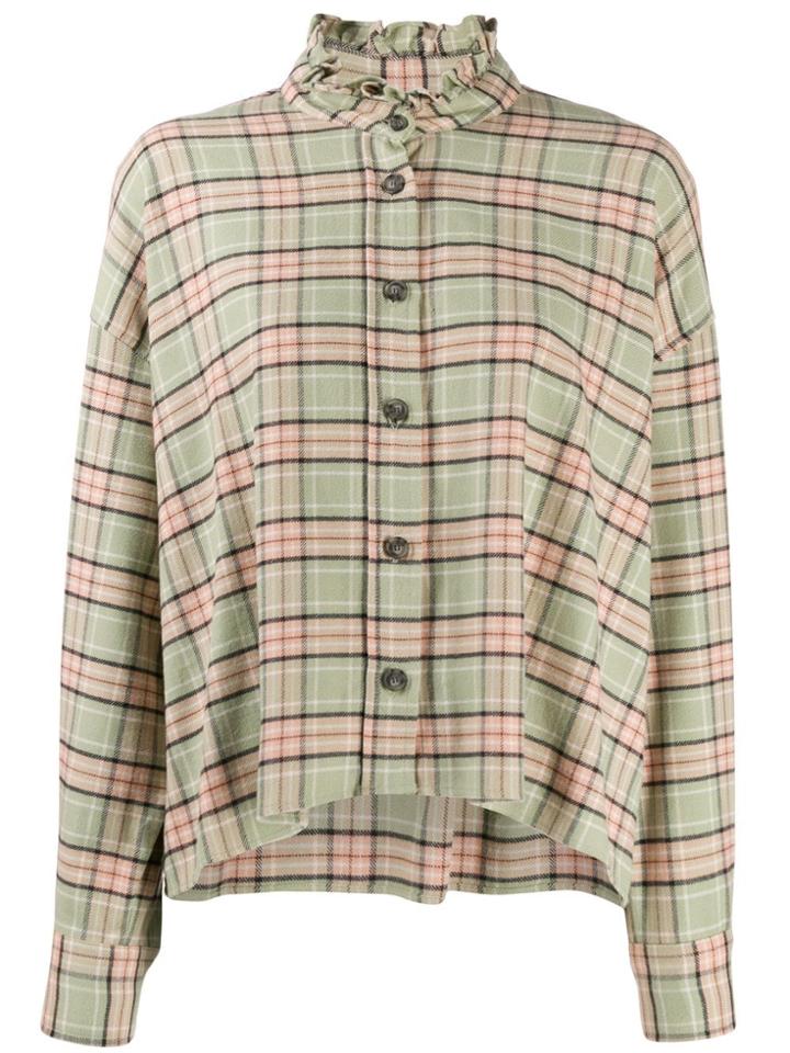 Isabel Marant Étoile Checked Long Sleeve Shirt - Green