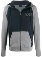 Boss Hugo Boss Colour Block Zipped Hoodie - Grey