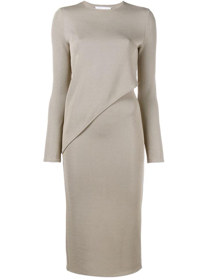 Esteban Cortazar Long Sleeved Cut-out Dress
