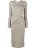 Esteban Cortazar Long Sleeved Cut-out Dress