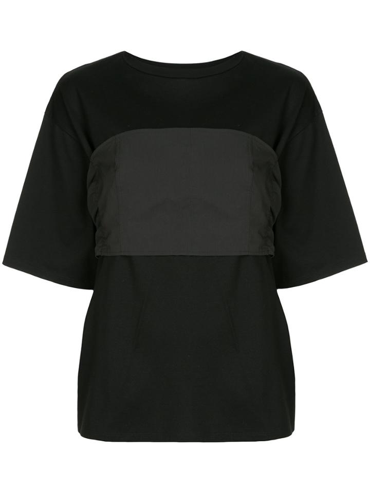 Le Ciel Bleu Loose Fit Bustier T-shirt - Black