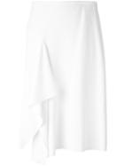 Stella Mccartney Ruffle Detail Skirt, Women's, Size: 36, White, Spandex/elastane/acetate/viscose