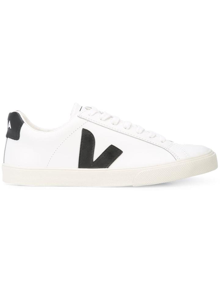 Veja Contrast Side Logo Sneakers - White