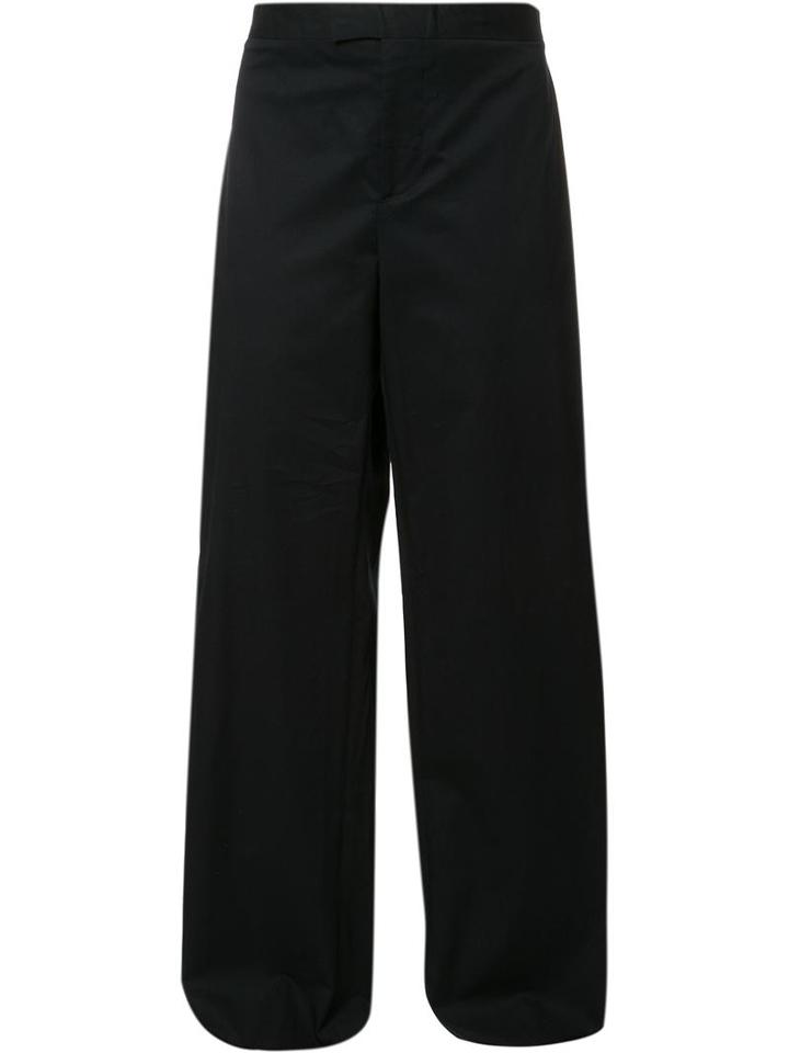 Ports 1961 Wide Leg Trousers, Men's, Size: 48, Black, Cotton/spandex/elastane