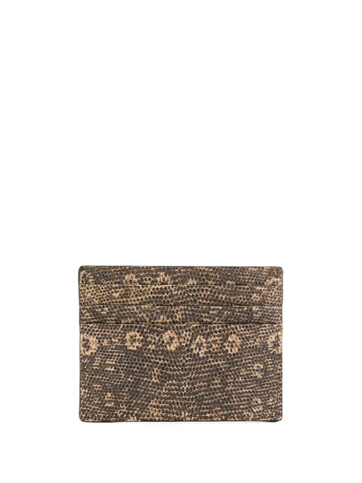 Etro Animal Print Cardholder - Neutrals