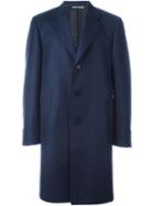 Canali Waterproof Coat, Men's, Size: 48, Blue, Cupro/wool