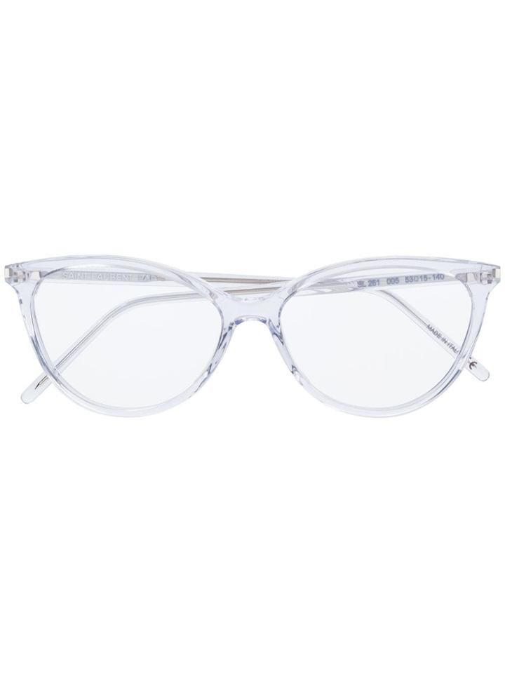 Saint Laurent Eyewear Transparent Frame Glasses - Neutrals